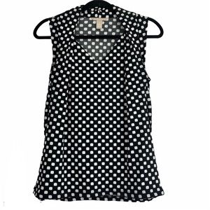 Banana Republic Black & White Sleeveless Blouse